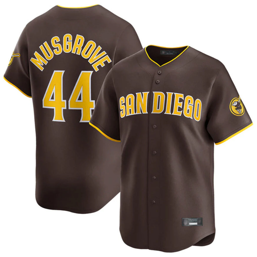 harde S.Diego Padres #44 Joe Musgrove Player Brown Home Limited Stitched Jerseys