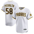 harde S.Diego Padres #58 Wandy Peralta Player White Limited Home Stitched Jerseys
