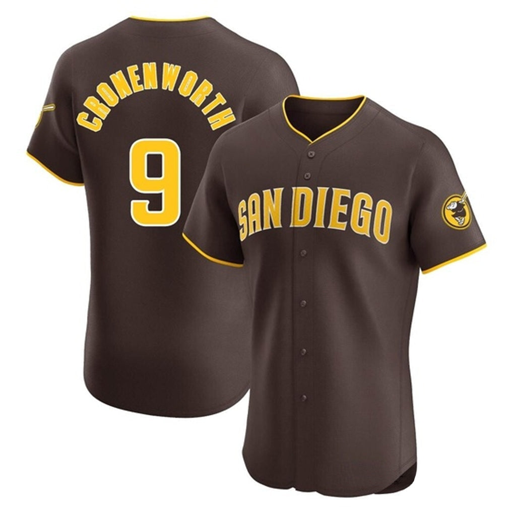harde S.Diego Padres #9 Jake Cronenworth Player Brown Home Limited Elite Stitched Jerseys