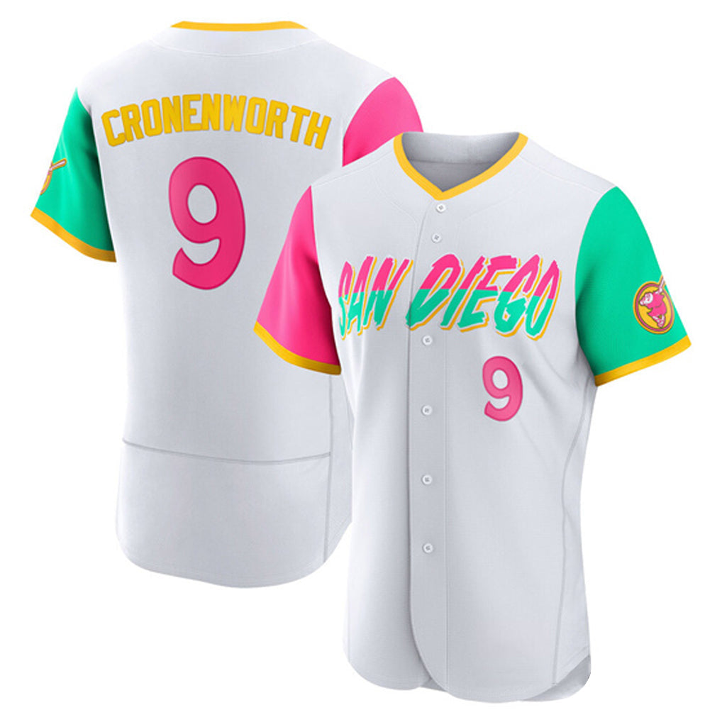 harde S.Diego Padres #9 Jake Cronenworth Player White City Connect Home Limited Elite Stitched Jerseys