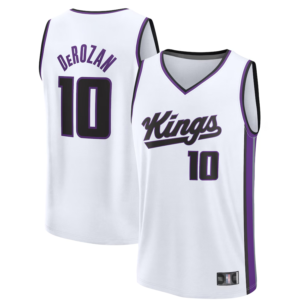 harde S.Kings #10 DeMar DeRozan Fanatics White Fast Break Replica Player Jerseys - Association Edition