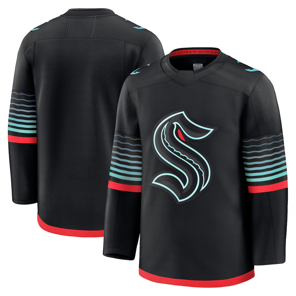 harde S.Kraken Black Alternate Premium Jerseys