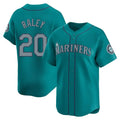 harde S.Mariners #20 Luke Raley Player Teal Home Limited Stitched Jerseys