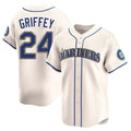 harde S.Mariners #24 Ken Griffey Jr Player Cream Home Limited Stitched Jerseys