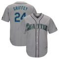 harde S.Mariners #24 Ken Griffey Jr Player Gray Cool Base Home Game Stitched Jerseys