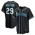 harde S.Mariners #29 Cal Raleigh Player Black Fashion Home Limited Stitched Jerseys