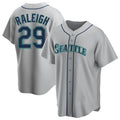 harde S.Mariners #29 Cal Raleigh Player Gray Home Game Stitched Jerseys