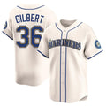 harde S.Mariners #36 Logan Gilbert Player Cream Home Limited Stitched Jerseys