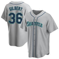 harde S.Mariners #36 Logan Gilbert Player Gray Home Game Stitched Jerseys