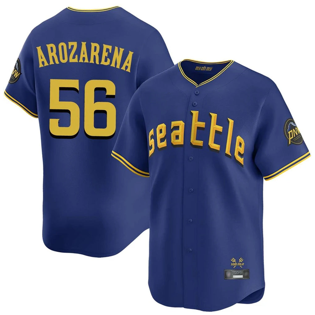 harde S.Mariners #56 Randy Arozarena Player Royal City Connect Home Limited Stitched Jerseys