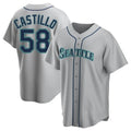 harde S.Mariners #58 Luis Castillo Player Gray Home Game Stitched Jerseys
