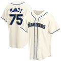 harde S.Mariners #75 Andres Munoz Player Cream Home Game Stitched Jerseys