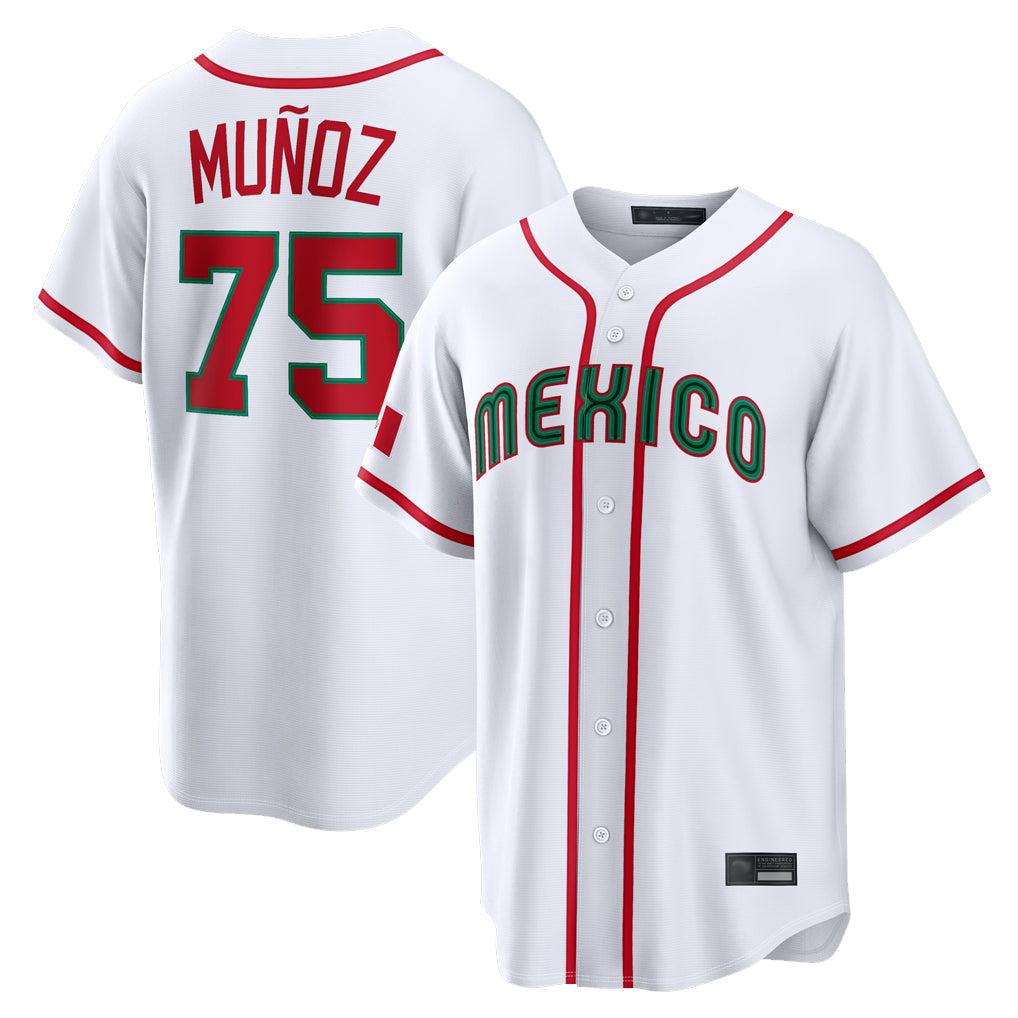 harde S.Mariners #75 Andres Munoz Player White 2026 World Classic Home Limited Stitched Jerseys