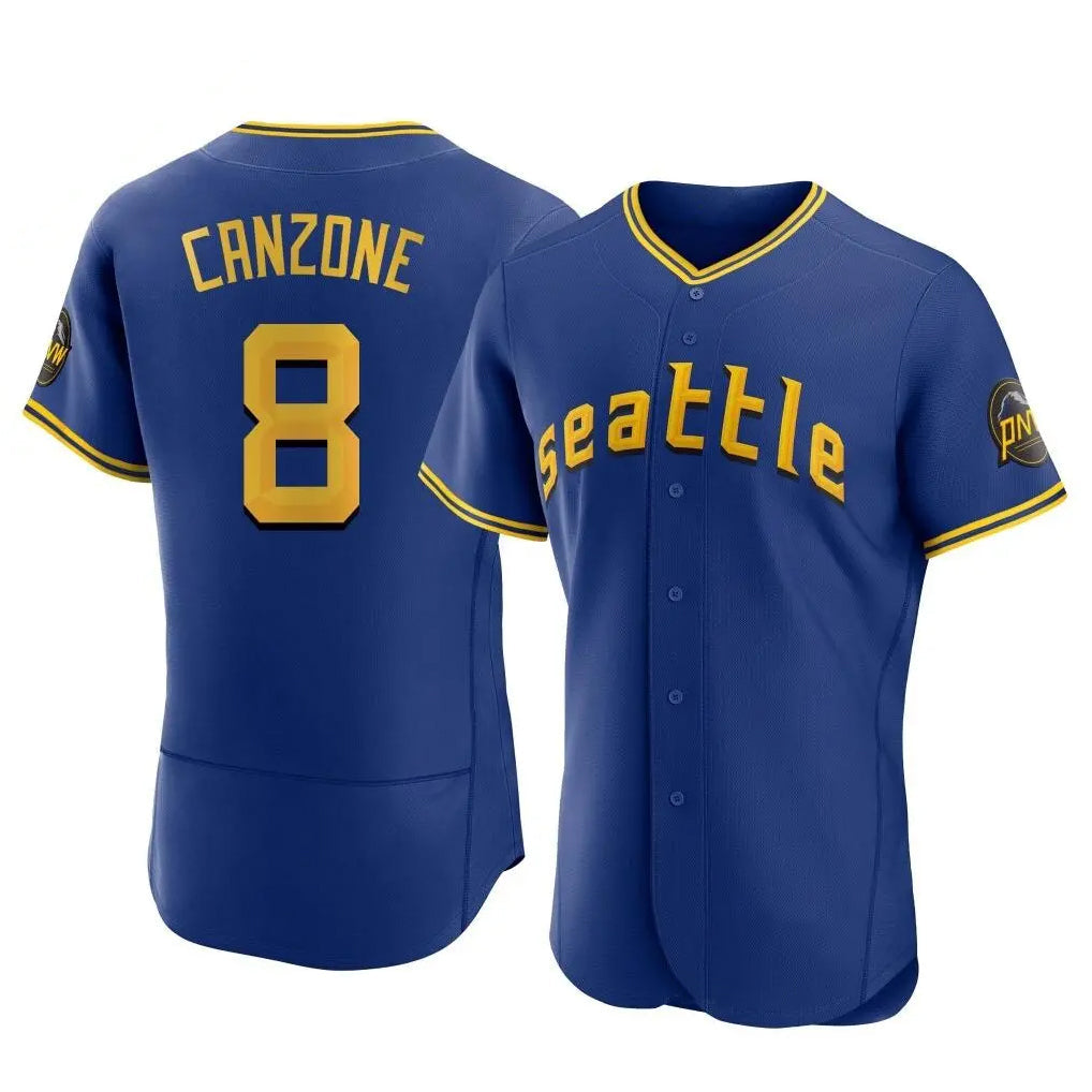 harde S.Mariners #8 Dominic Canzone Player Royal City Connect Home Limited Elite Stitched Jerseys