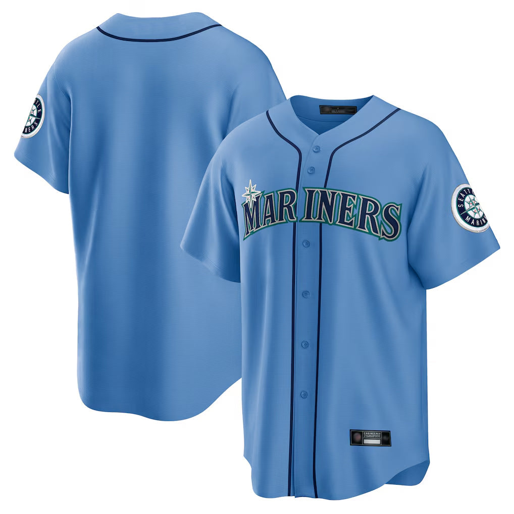 harde S.Mariners Blank Player Light Blue Home Limited Stitched Jerseys