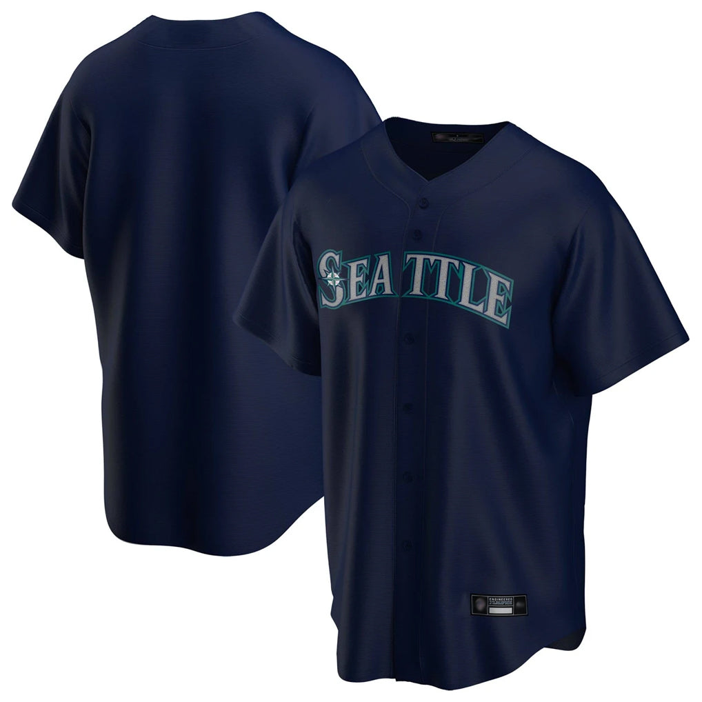 harde S.Mariners Blank Player Navy Home Game Stitched Jerseys