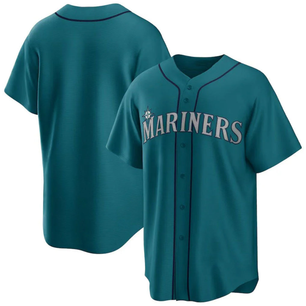 harde S.Mariners Blank Player Teal Home Game Stitched Jerseys