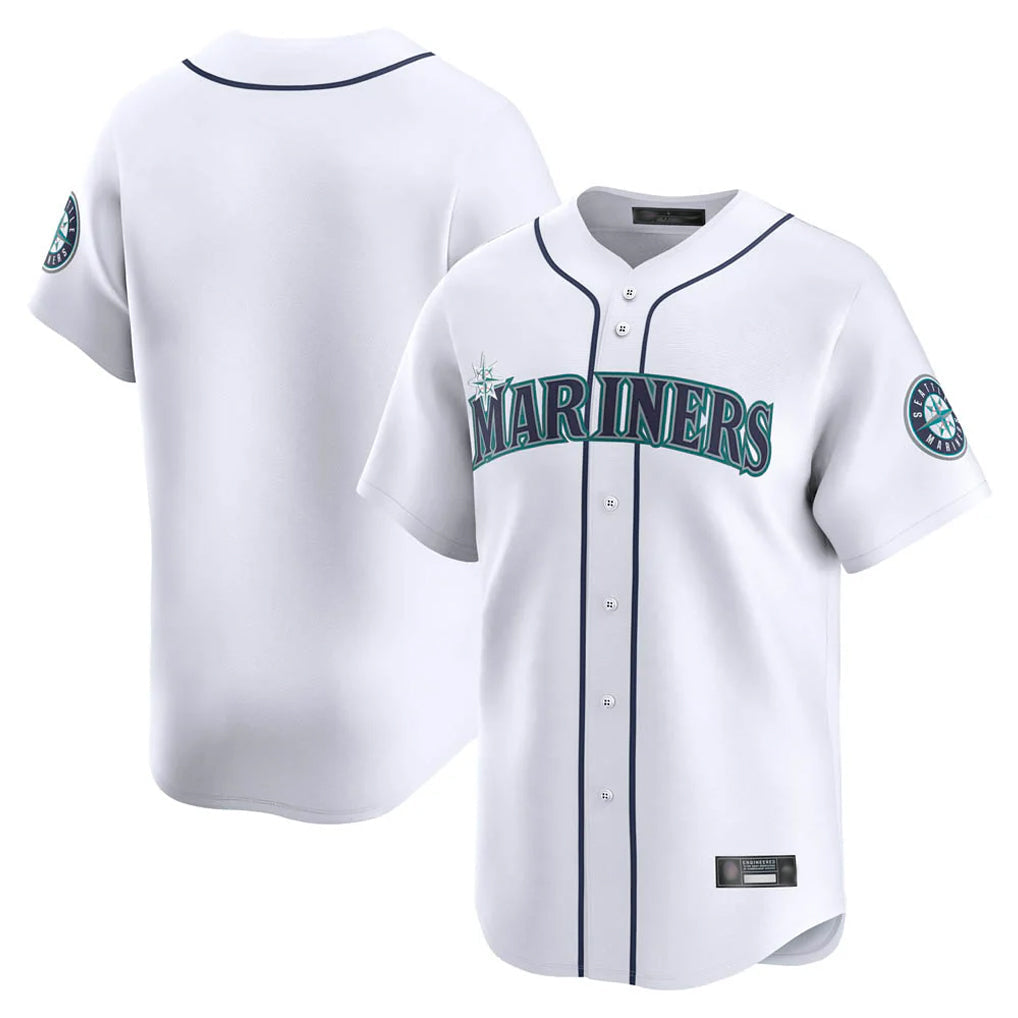 harde S.Mariners Blank Player White Home Limited Stitched Jerseys