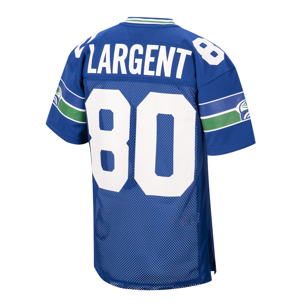 harde S.Seahawks 1985 #80 Steve Largent Mitchell & Ness Royal Authentic Throwback Retired Player Stitched Puhic Jersey