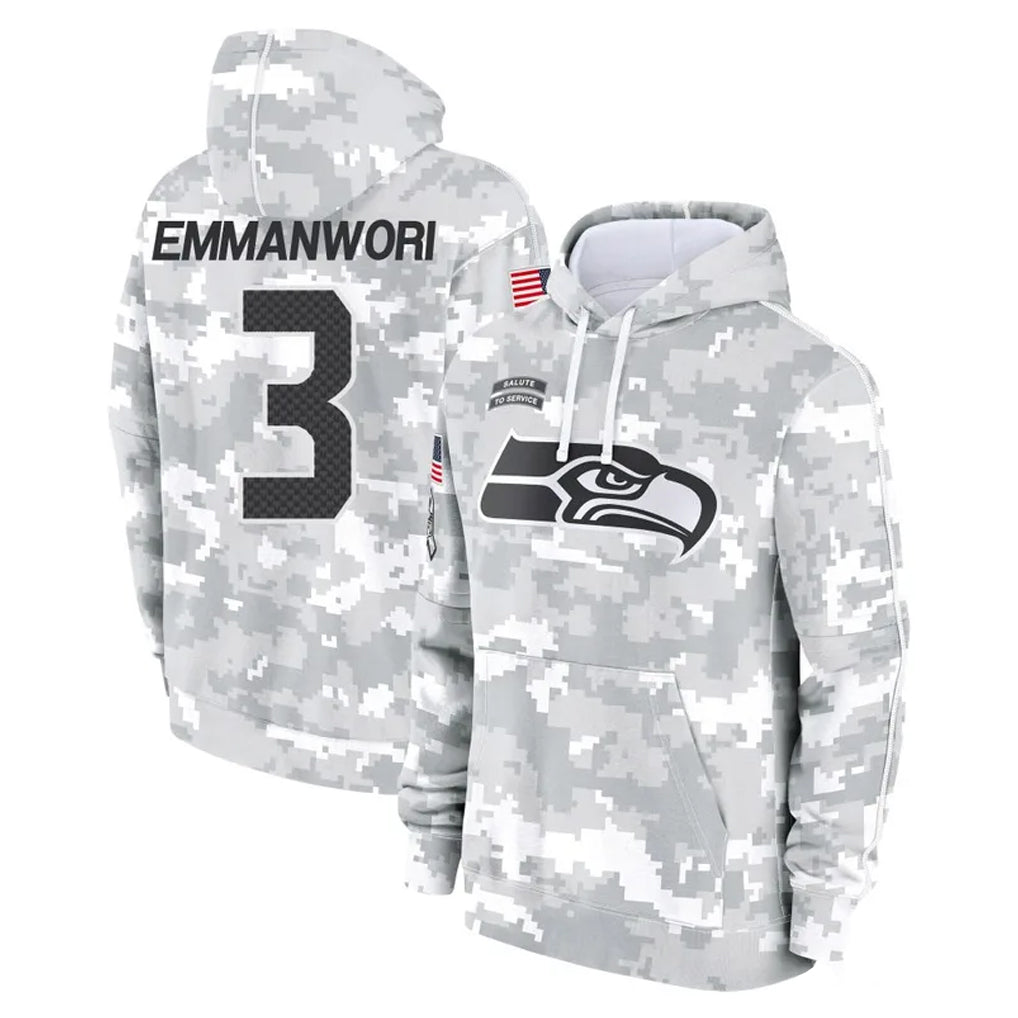 harde S.Seahawks #3 Nick Emmanwori Player Arctic Camo Limited Salute to Service Pullover Hoodies Game Stitched Jerseys