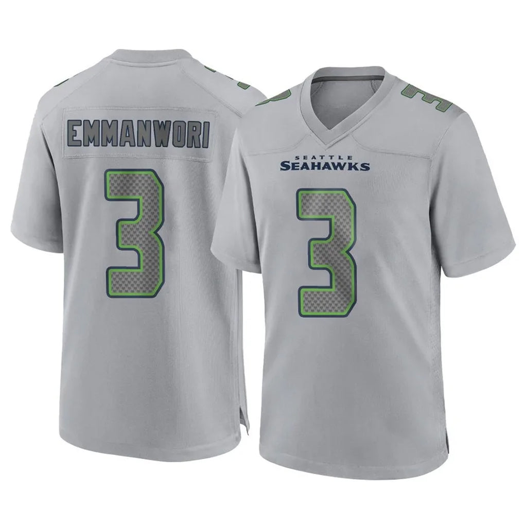 harde S.Seahawks #3 Nick Emmanwori Player Gray Atmosphere Fashion Home Game Stitched Jerseys