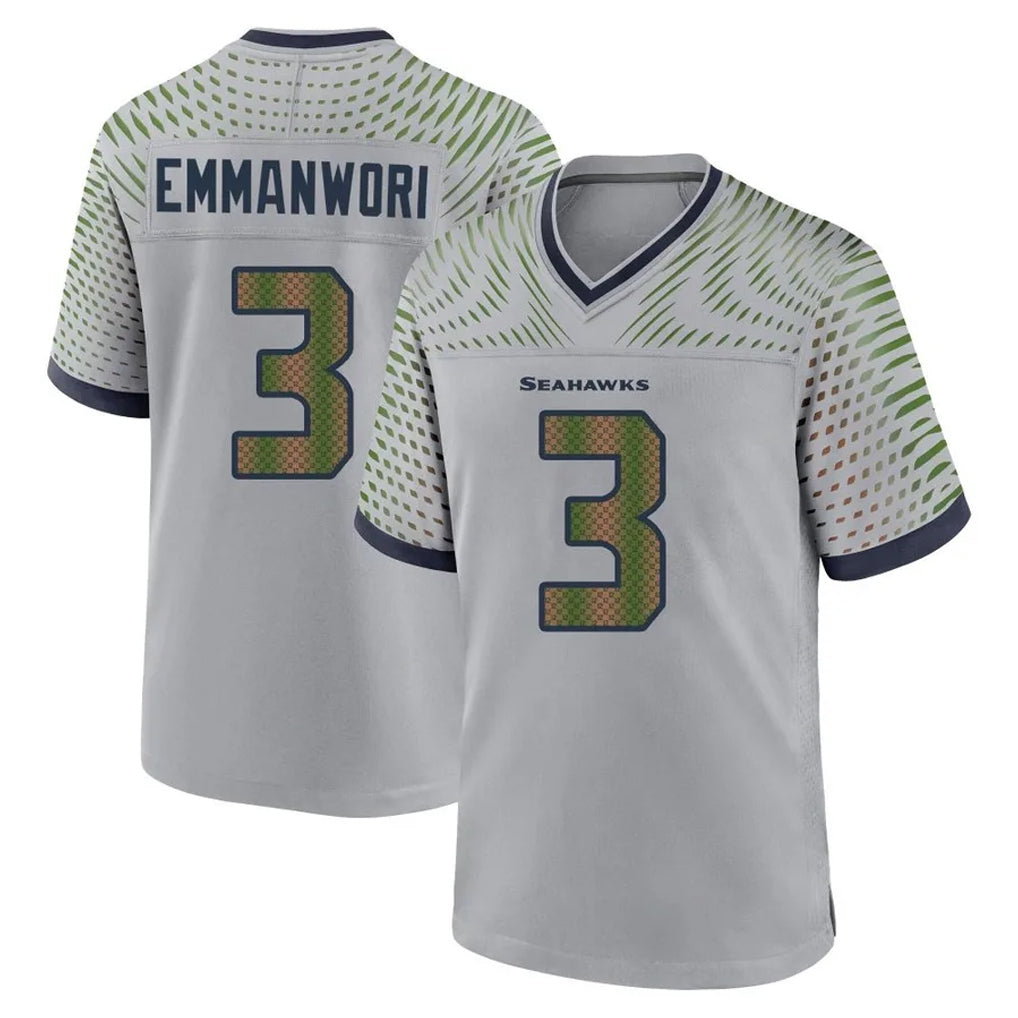 harde S.Seahawks #3 Nick Emmanwori Player Grey 2025 Rivalries Collection Home Game Stitched Jerseys