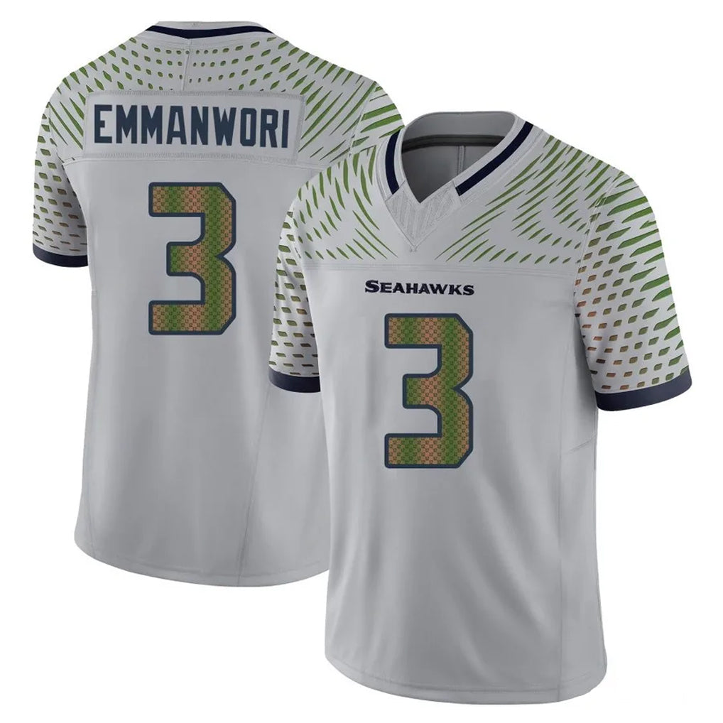 harde S.Seahawks #3 Nick Emmanwori Player Grey Limited 2025 Rivalries Collection Home Game Stitched Jerseys