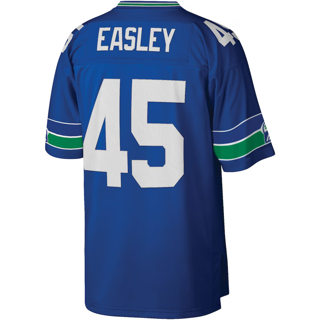 harde S.Seahawks #45 Kenny Easley Mitchell & Ness Royal Legacy Replica Jersey