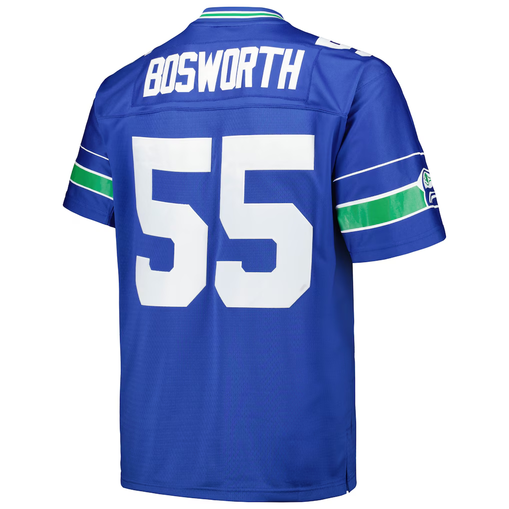 harde S.Seahawks #55 Brian Bosworth Mitchell & Ness Royal Big & Tall 1987 Legacy Retired Player Stitched Puhic Jersey