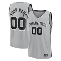 harde SA.Spurs Fanatics Silver Fastbreak Custom Jerseys - Statement Edition