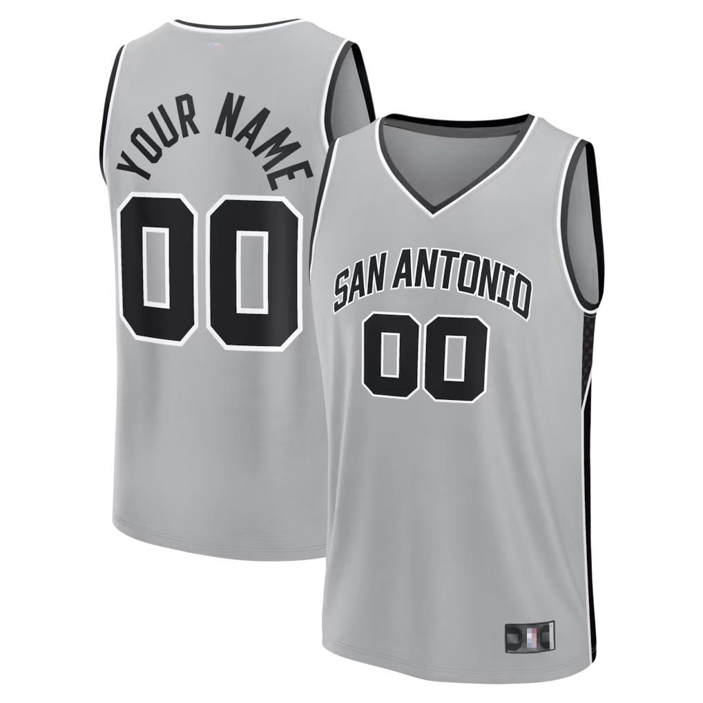 harde SA.Spurs Fanatics Silver Fastbreak Custom Jerseys - Statement Edition