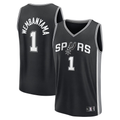 harde SA.Spurs #1 Victor Wembanyama Black Swingman Jerseys - Icon Edition