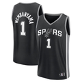 harde SA.Spurs #1 Victor Wembanyama Fanatics Black Fast Break Replica Player Jerseys - Icon Edition