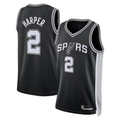 harde SA.Spurs #2Dylan Harper Black 2025 NBA Draft First Round Pick Swingman Jerseys - Icon Edition