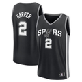 harde SA.Spurs #2 Dylan Harper Fanatics Black Fast Break Jerseys - Icon Edition