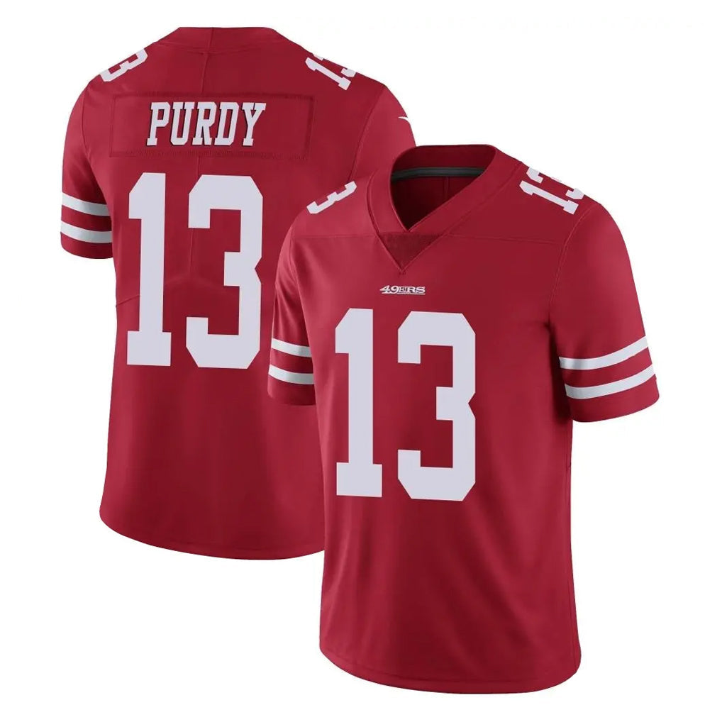 harde SF.49ers #13 Brock Purdy Player Red Limited Vapor Untouchable Home Game Stitched Jerseys