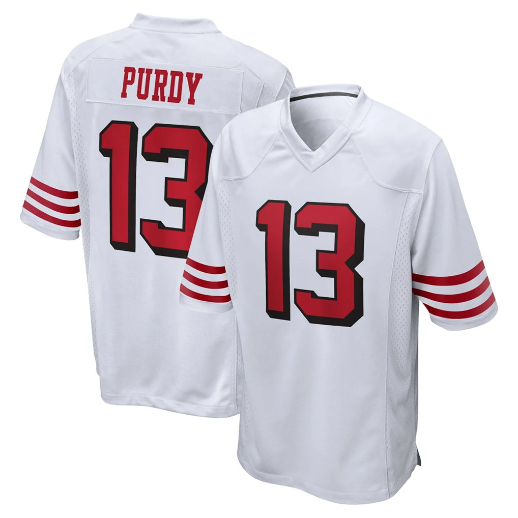 harde SF.49ers #13 Brock Purdy Player White Limited Alternate Home Game Stitched Jerseys