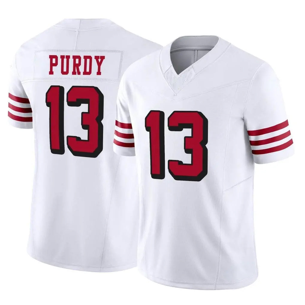 harde SF.49ers #13 Brock Purdy Player White Limited Alternate Vapor F.U.S.E. Home Game Stitched Jerseys