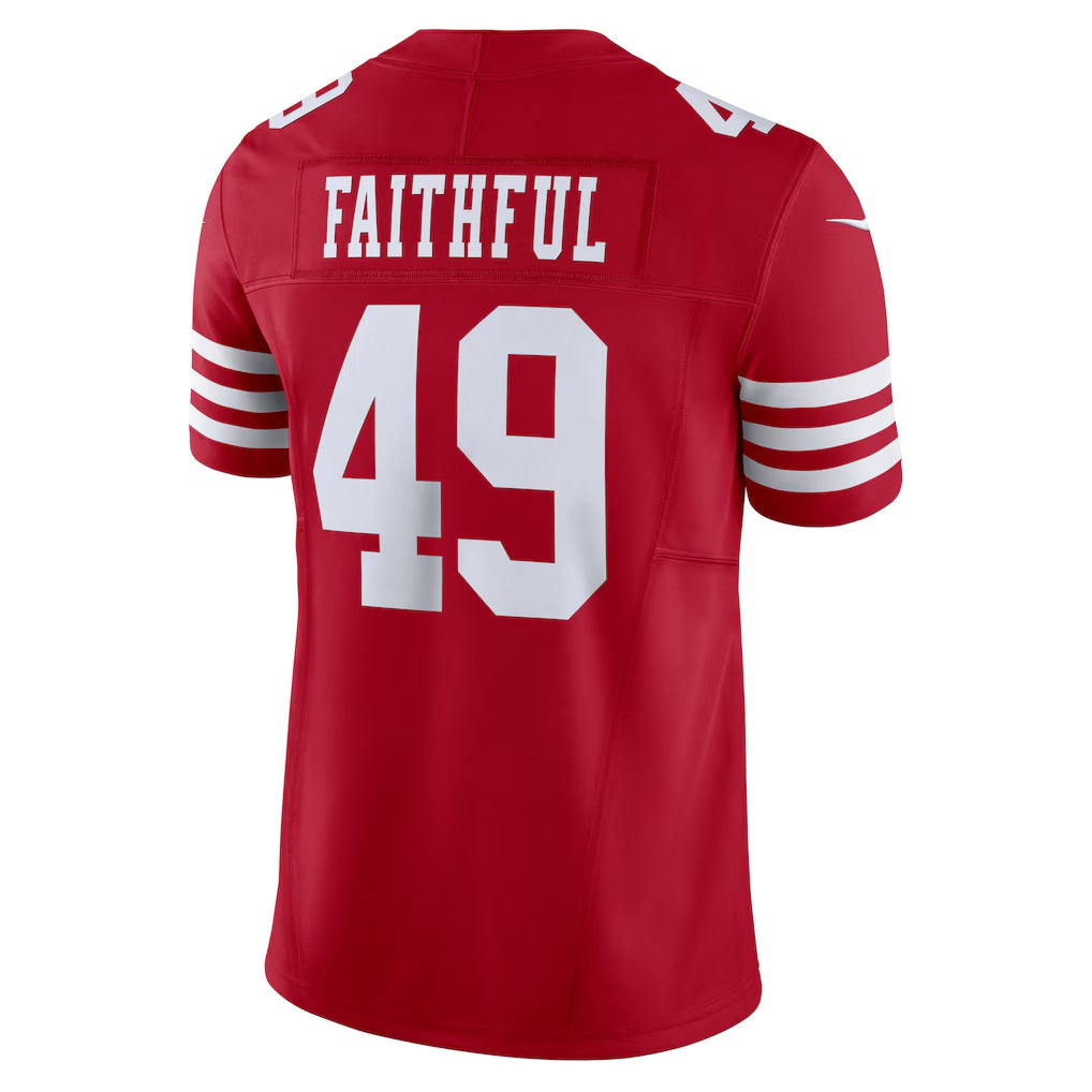 harde SF.49ers #49 The Faithful Player Vapor F.U.S.E. Limited  Scarlet Football Jerseys