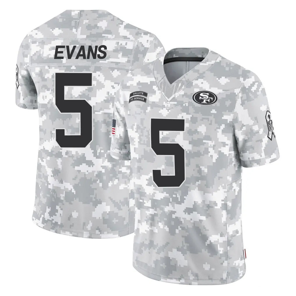 harde SF.49ers #5 Mike Evans Player Arctic Camo Limited Salute To Service Home Game Stitched Jerseys
