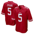 harde SF.49ers #5 Mike Evans Player Red Home Game Stitched Jerseys