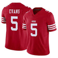 harde SF.49ers #5 Mike Evans Player Red Limited Vapor F.U.S.E. Home Game Stitched Jerseys