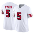 harde SF.49ers #5 Mike Evans Player White Limited Alternate Vapor F.U.S.E. Home Game Stitched Jerseys