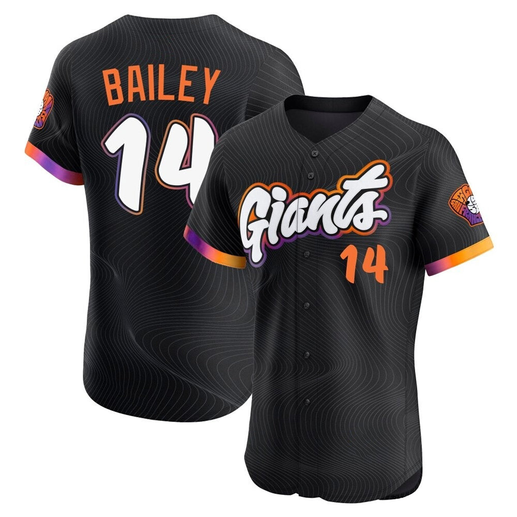 harde SF.Giants #14 Patrick Bailey Player Black 2025 City Connect Home Limited Elite Stitched Jerseys