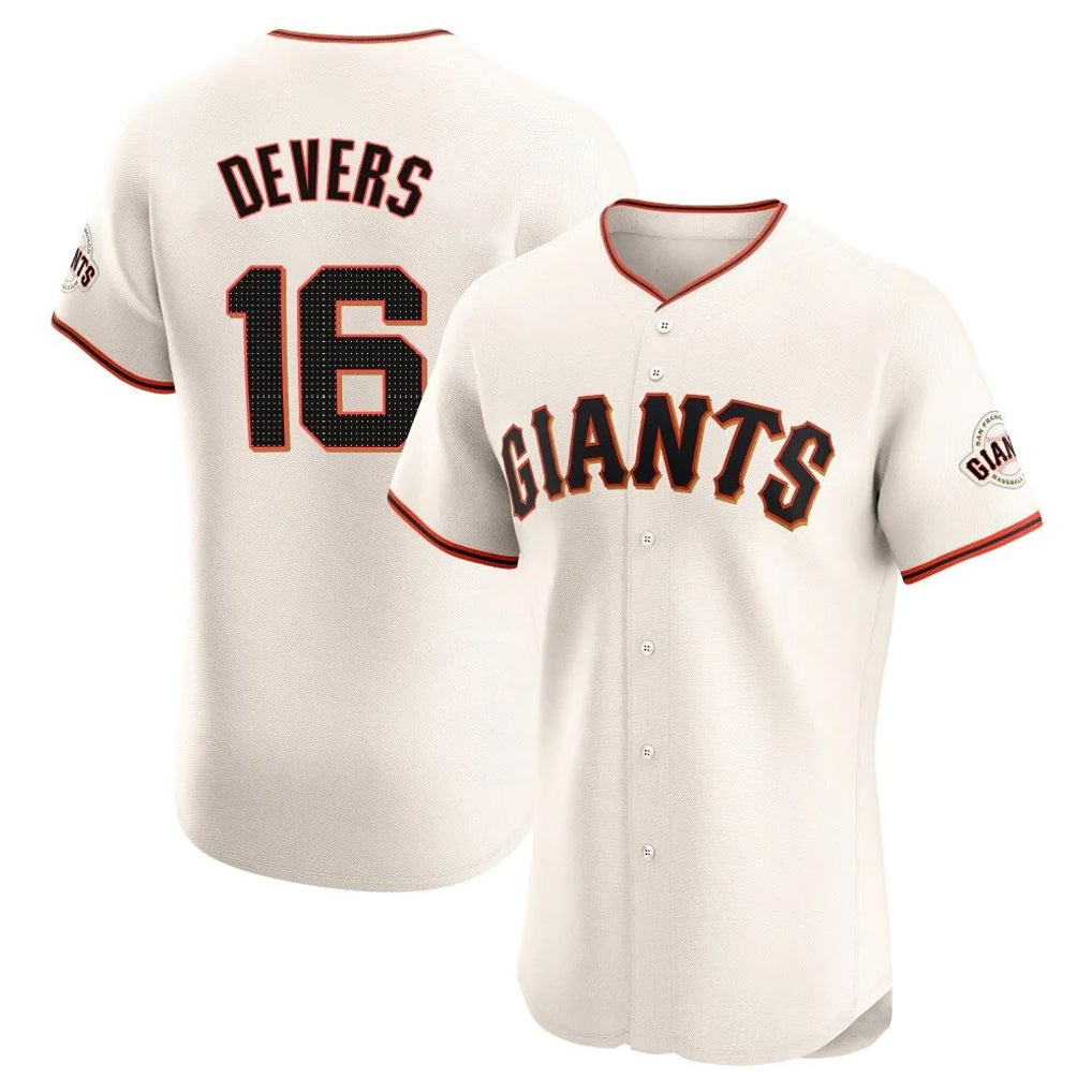 harde SF.Giants #16 Rafael Devers Player Cream Home Limited Elite Stitched Jerseys