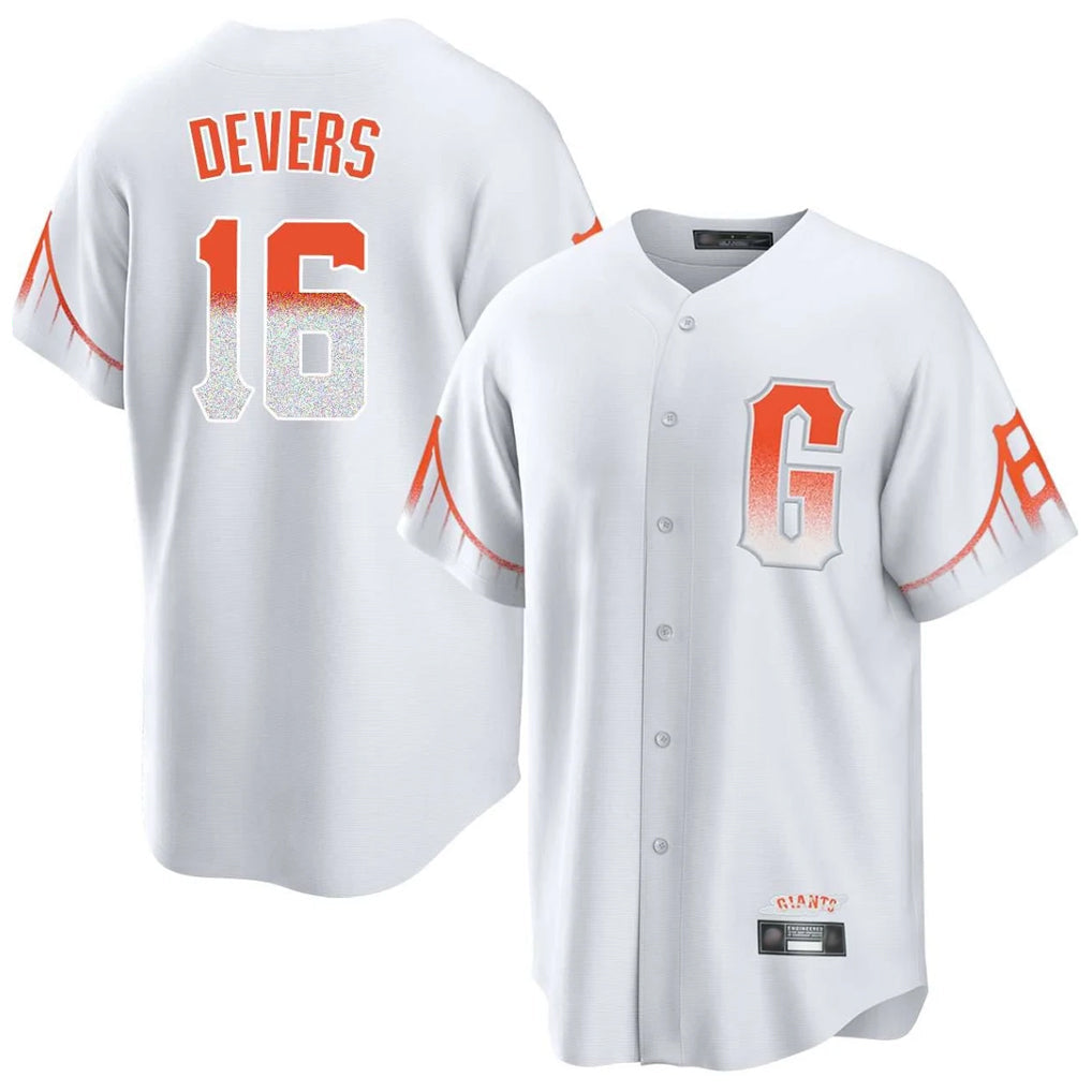 harde SF.Giants #16 Rafael Devers Player White City Connect Home Game Stitched Jerseys