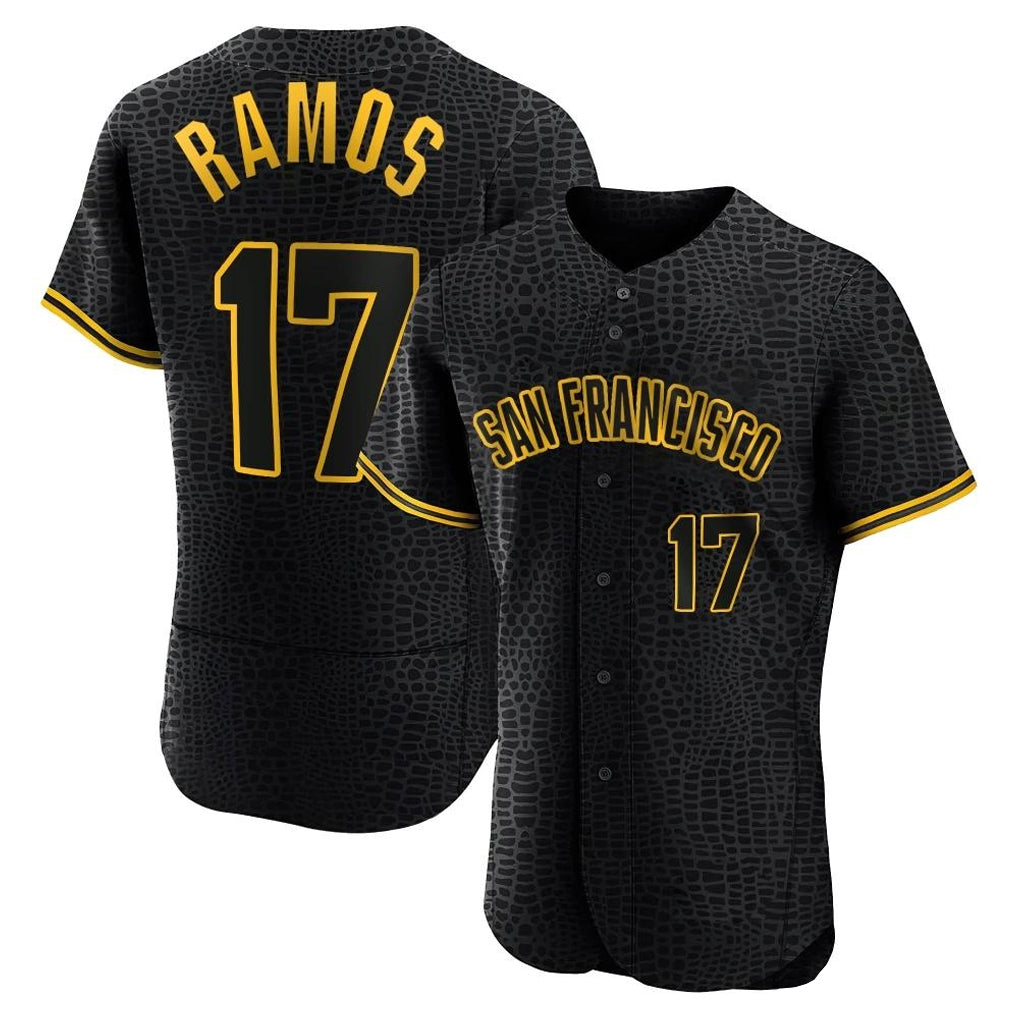 harde SF.Giants #17 Heliot Ramos Player Black Snake Skin City Limited Elite Stitched Jerseys