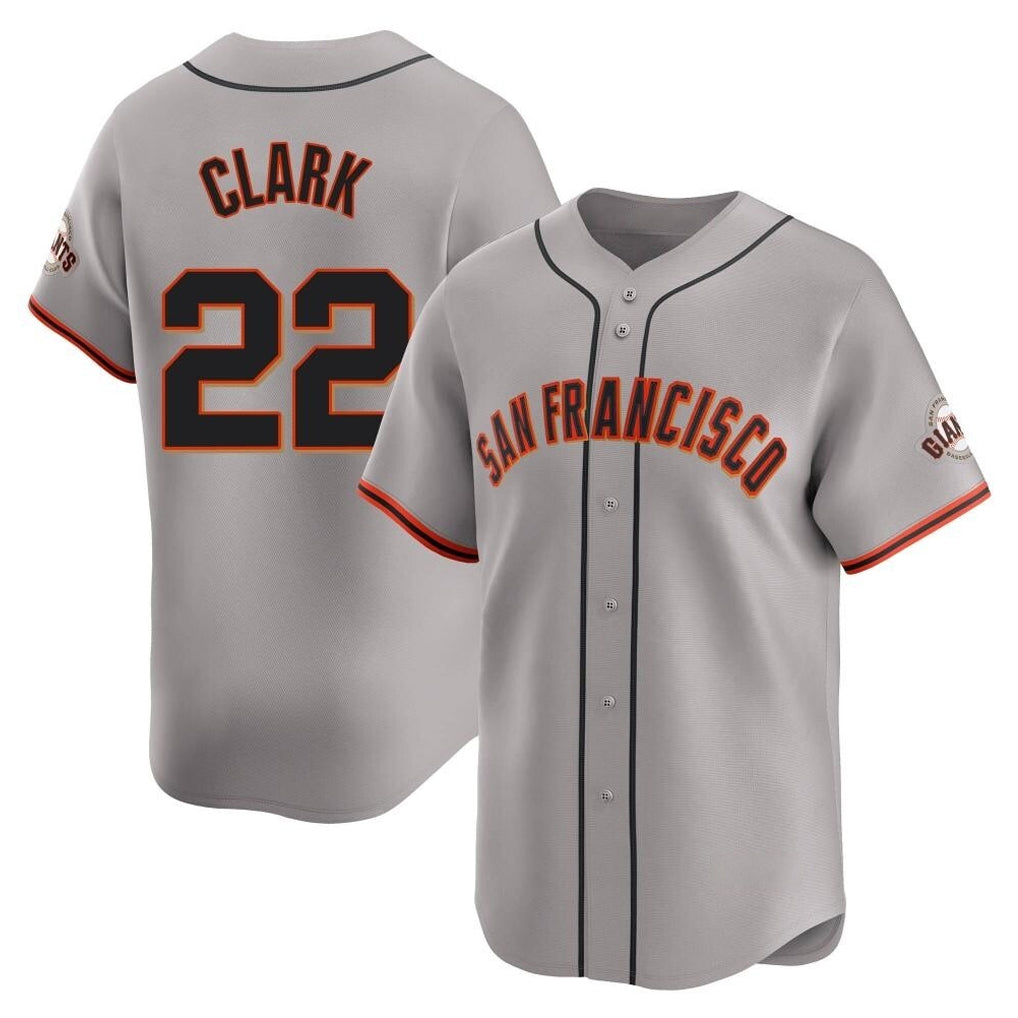 harde SF.Giants #22 Will Clark Player Gray Home Limited Stitched Jerseys