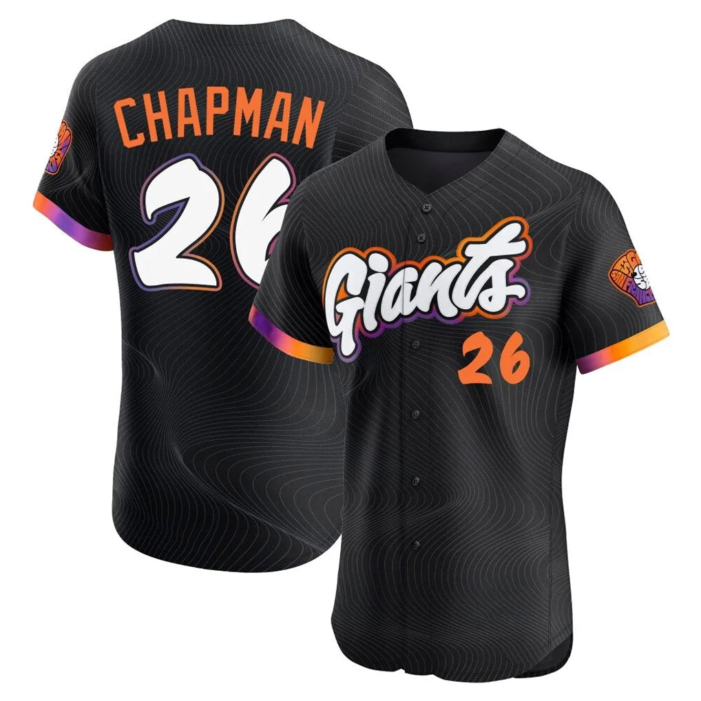 harde SF.Giants #26 Matt Chapman Player Black 2025 City Connect Home Limited Elite Stitched Jerseys