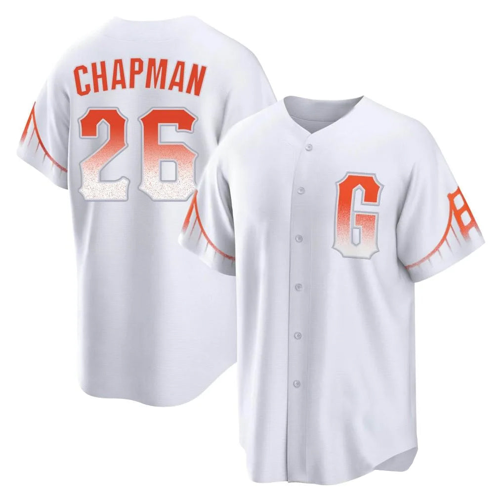 harde SF.Giants #26 Matt Chapman Player White City Connect Home Game Stitched Jerseys